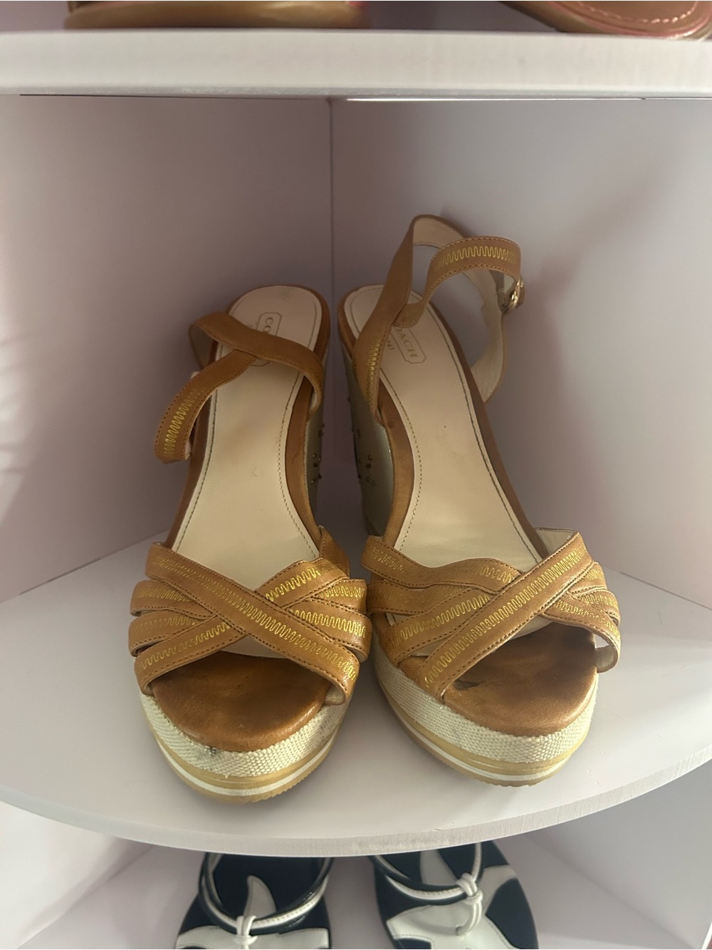 Coach Caroline beach beaded wedges - Picture 4 of 4